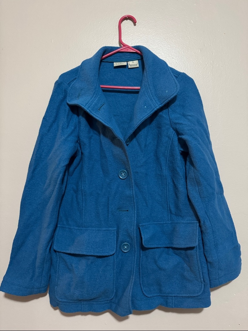 LL BEAN vintage Blue Women's Fleece Jacket